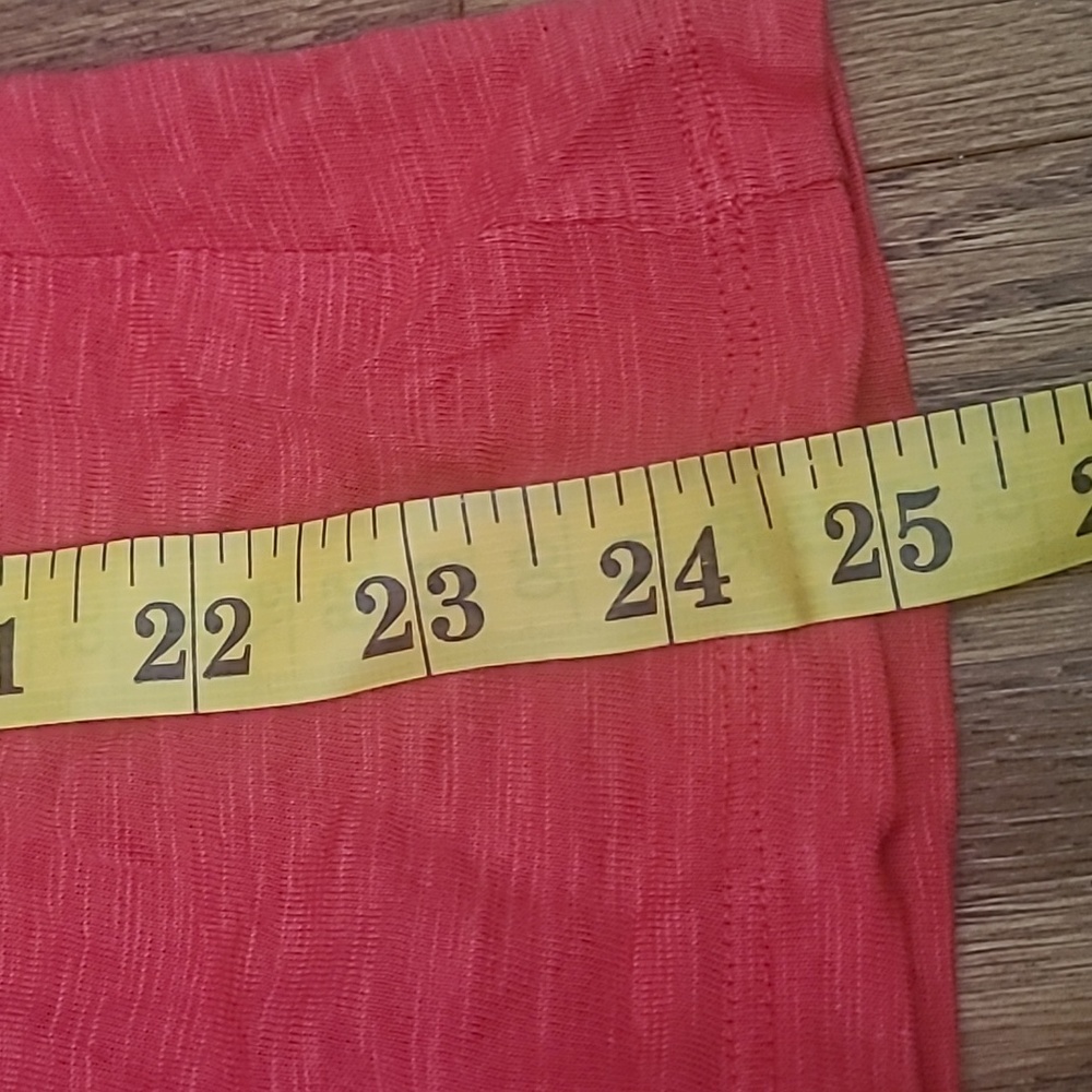 Talbots Lace Trim Square Neck Knit Top Cotton Blend T-shirt sz Large - Picture 6 of 6